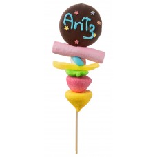 Pincho chocolate con chuches personalizado Pincho chocolate con chuches personalizado